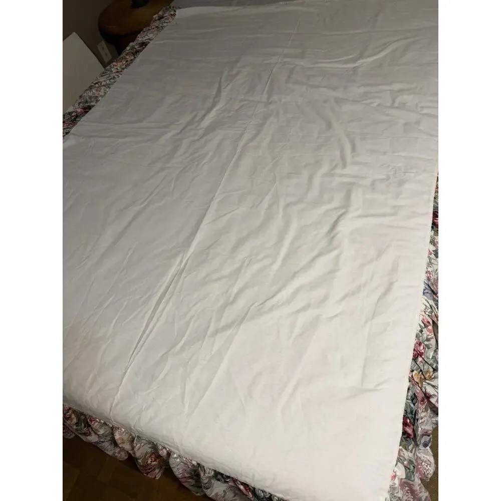 Vtg Ralph Lauren Allison FULL Bed Skirt Dust Ruffle Floral Roses French Country